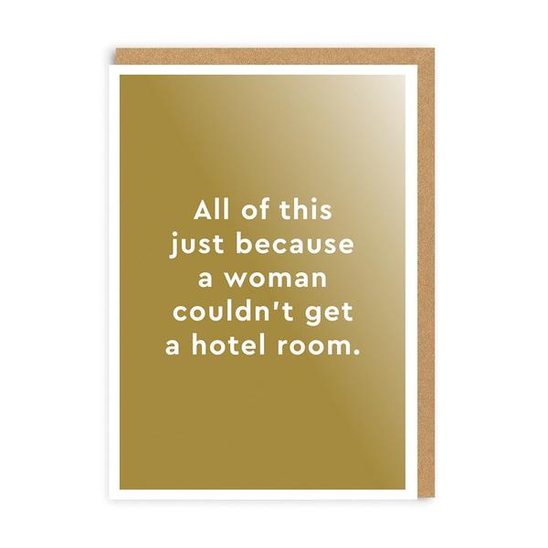 Couldn't Get A Hotel Room Christmas Card