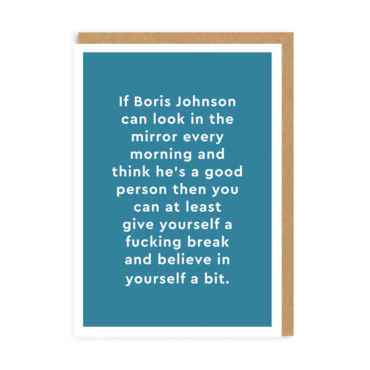 Boris Johnson Expletive Greeting Card