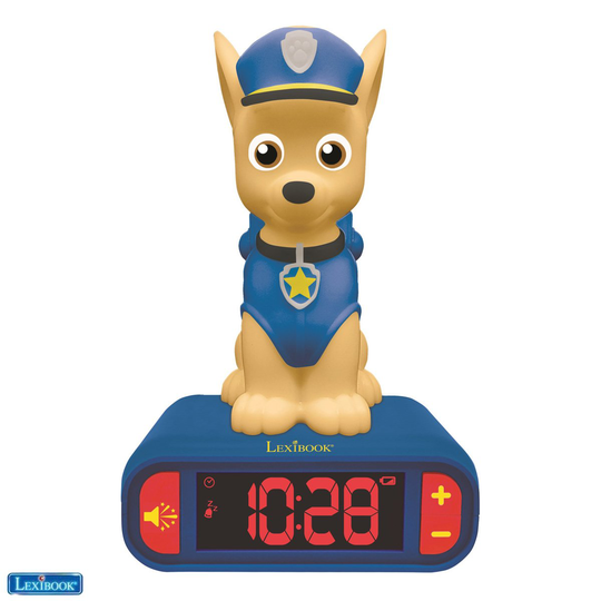 Lexibook - Alarm Clock with Night Light 3D design Paw Patrol Chase and sound effects (RL800PA)