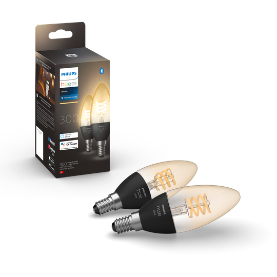Philips Hue - Filament Candle 2pack E14 - White Ambiance