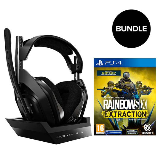 Astro - A50 Wireless + Base Station & Tom Clancy's Rainbow six: Extraction (PS4) - Bundle