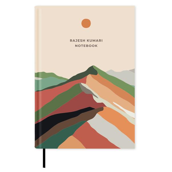 Sun Mountain Range Personalised Notebook A5