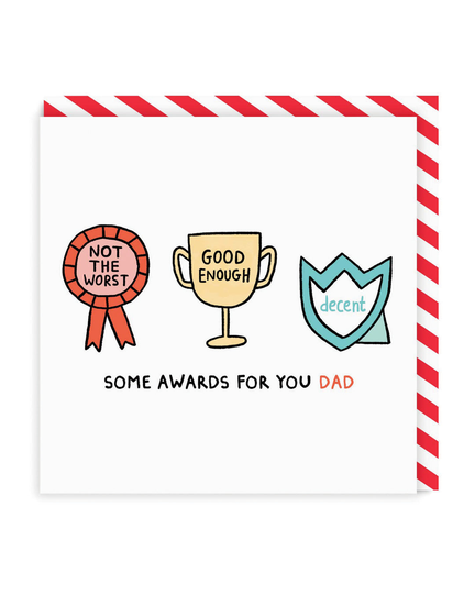 Dad Awards Square Greeting Card