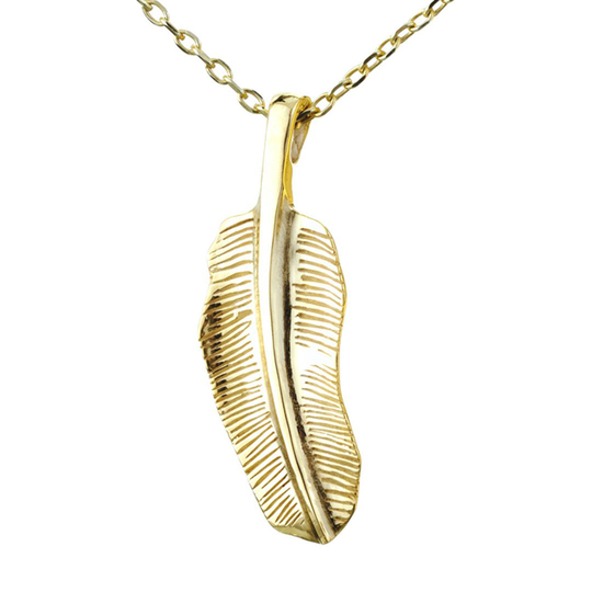 Banana Leaf Necklace, Yellow Gold