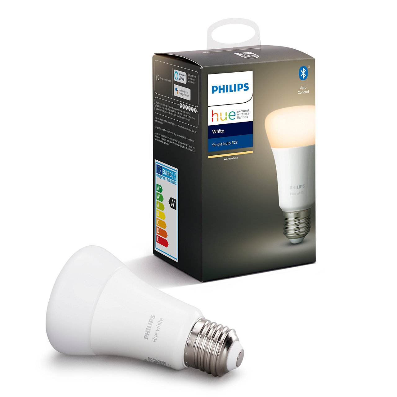 Philips Hue - E27 Single Bulb - Warm White - Bluetooth