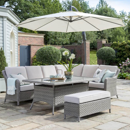 2021 Kettler Charlbury Casual Garden Dining Corner Sofa Set