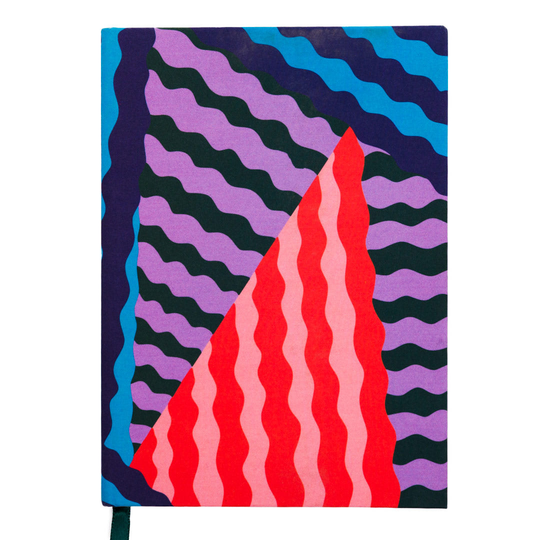 Colourful Wiggly Lines A6 Notebook