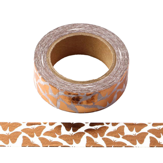 Copper Butterflies Washi Tape