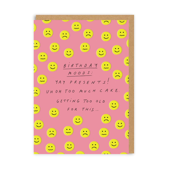 Birthday Moods Greeting Card