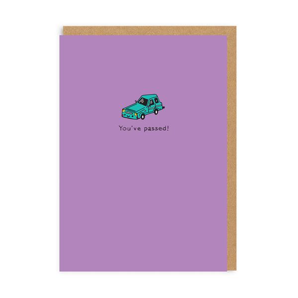 You've Passed Car Enamel Pin Greeting Card