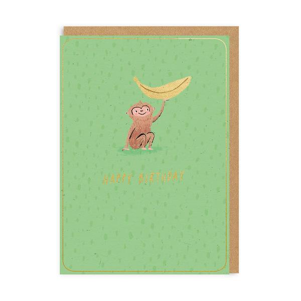 Tiny Monkey Happy Birthday Card