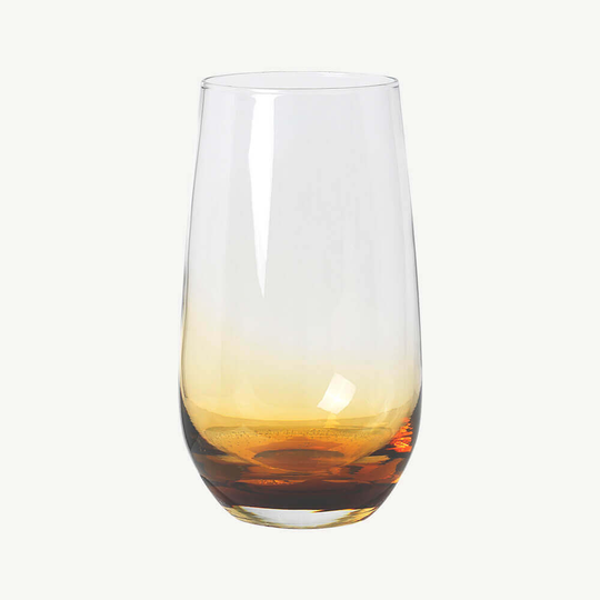 Melbury High Ball Tumbler Glass Amber