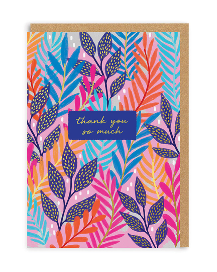 Thank You So Much Tropical Greeting Card