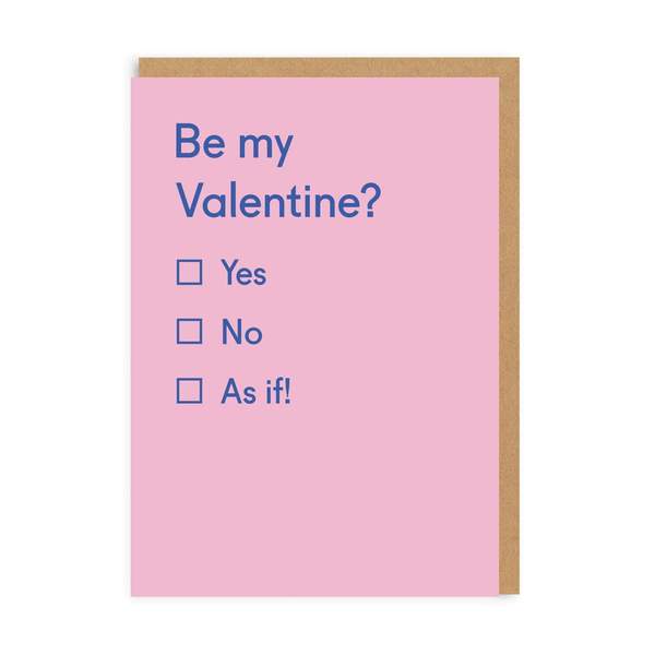 Yes / No / As If Valentine's Day Card