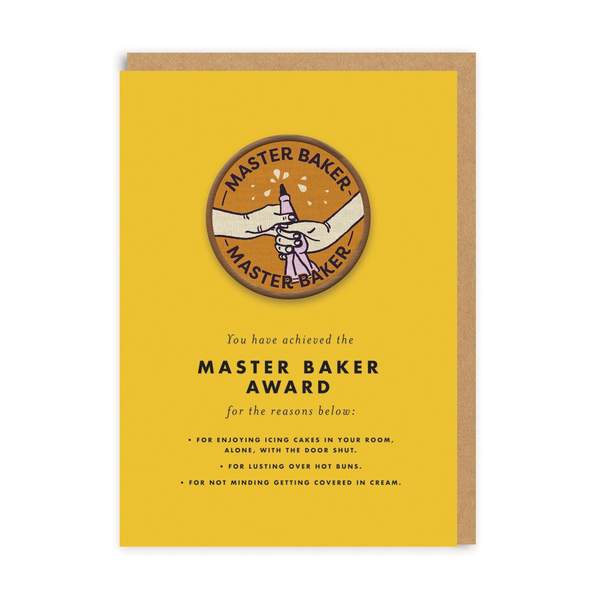 Master Baker Woven Patch Greeting Card