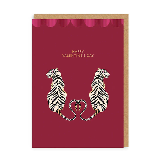 Valentines Tigers Greeting Card