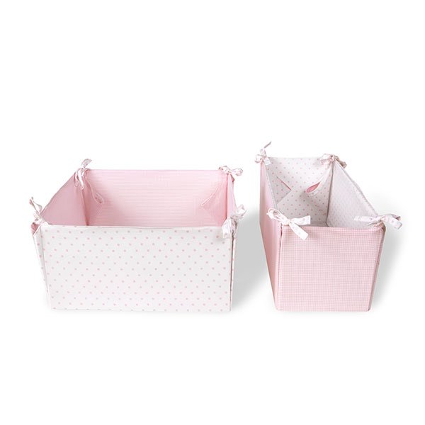 Vinter & Bloom - Storage Boxes Gingham - Pink Rose
