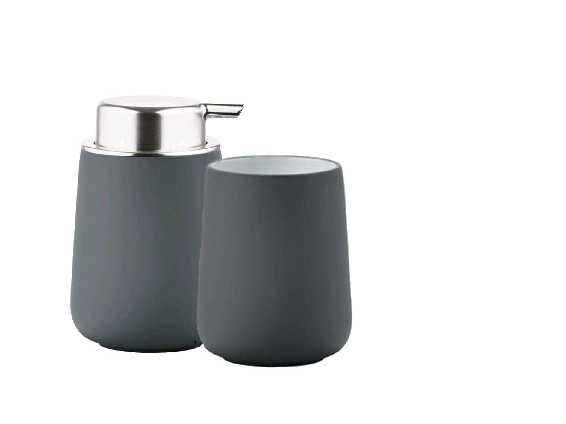 Zone Denmark - Nova Toothbrush Holder and Soap Dispenser - Grey