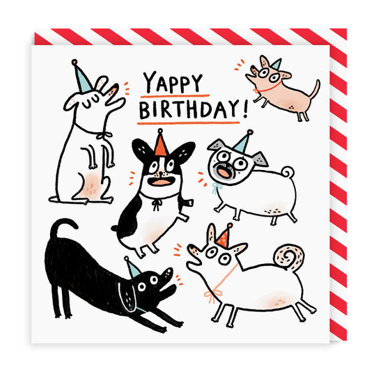 Yappy Birthday Square Greeting Card