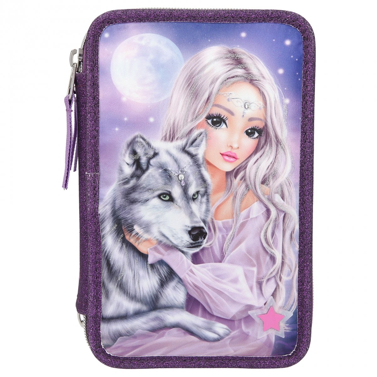 TOPModel - Fantasy Trippel Pincelcase LED - Girl with Wolf (410849)