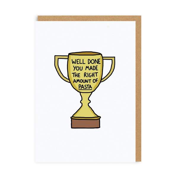 Right Amount Of Pasta Greeting Card