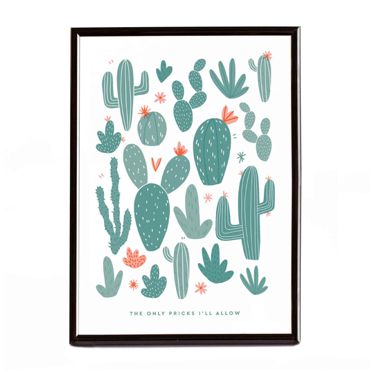 Cactus Pricks Riso Print A4