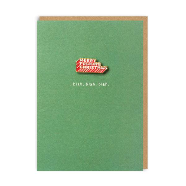 Merry F*cking Christmas Enamel Pin Greeting Card