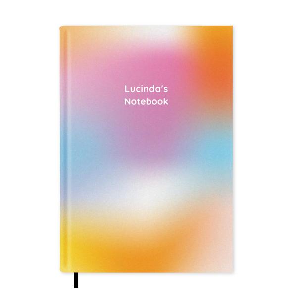 Orange Ombré Notebook A5 - Personalised