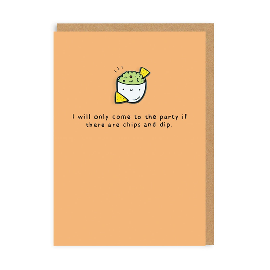 Chips & Dip Enamel Pin Greeting Card