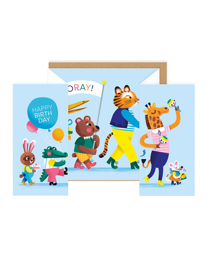 Birthday Parade Concertina Birthday Card