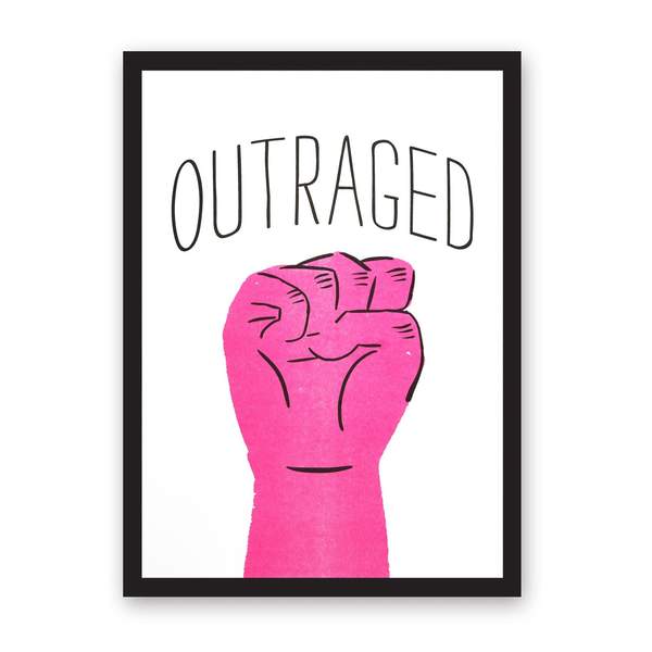 A4 Outraged Riso Print