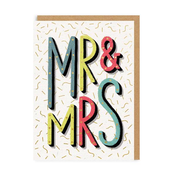 Mr & Mrs Confetti Greeting Card