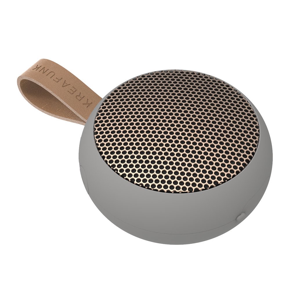 KreaFunk - aGO Bluetooth Speaker - Cool Grey/Rose Gold Grill (Kfwt34)