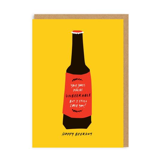 'Hoppy Beerday' Birthday Greeting Card