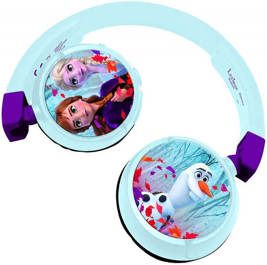 Lexibook - 2 in 1 Bluetooth and Wired comfort foldable Headphones with kids safe volume Frozen design (HPBT010FZ)
