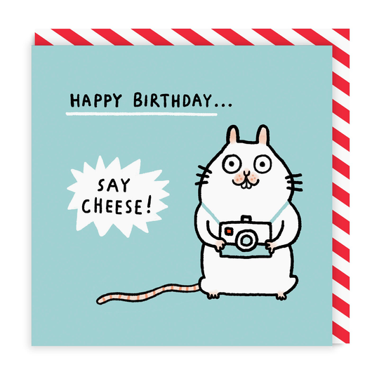 Say Cheese! Happy Birthday! Square Greeting Card