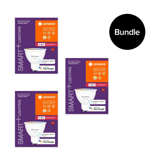 Ledvance - 3xSmart+ Turnable White GU10 Bulb - Zigbee - Bundle