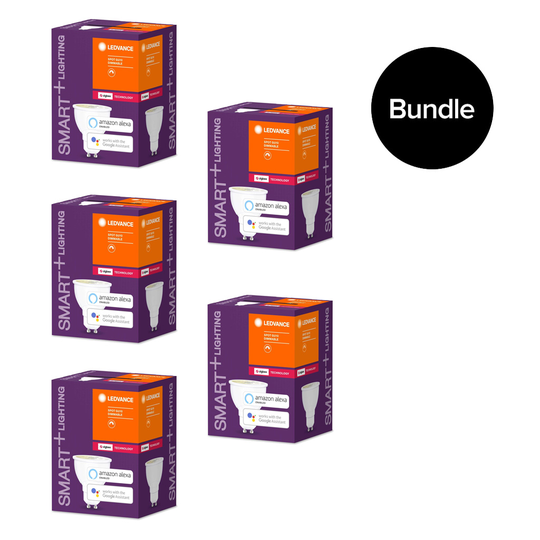 Ledvance - Smart+ 5x Warm White GU10 Spot Bulb - Zigbee - Bundle