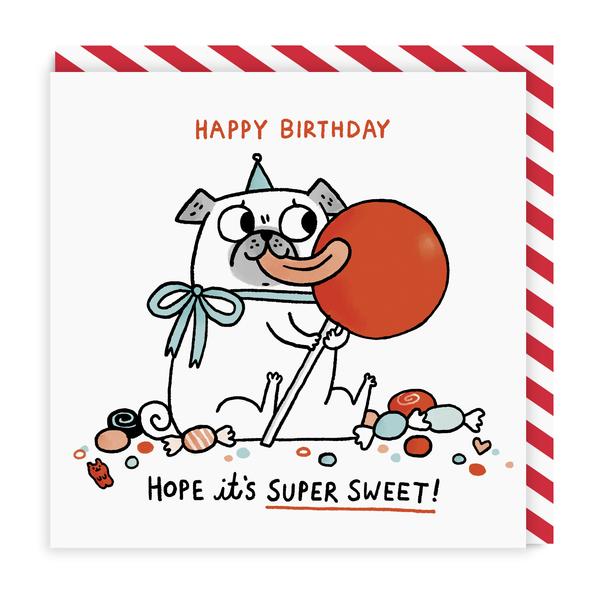 Hope It's Super Sweet Square Birthday Greeting Card
