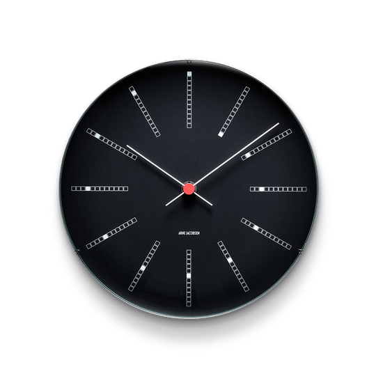 Arne Jacobsen - Bankers Wall Clock Ø 29 cm - Black (43646)