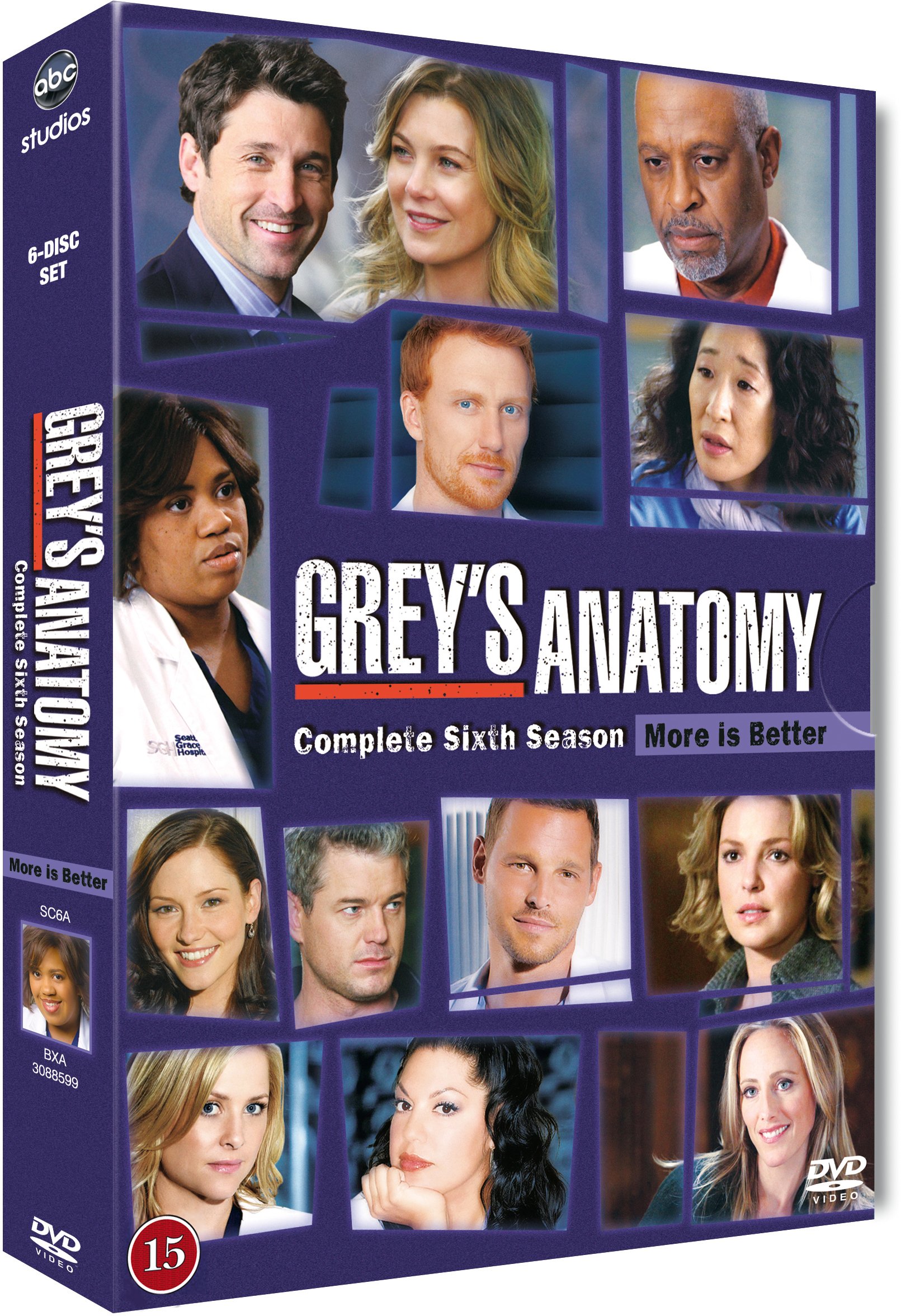 Greys Anatomy/Greys Hvide Verden - saeson 6 - DVD