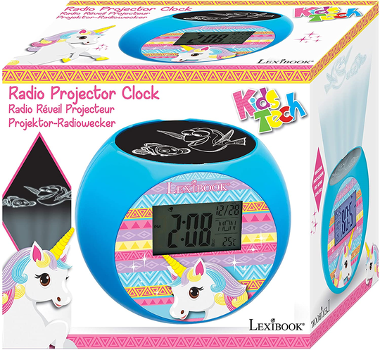 Lexibook - Unicorn Projector Radio Alarm Clock (RL975UNI)
