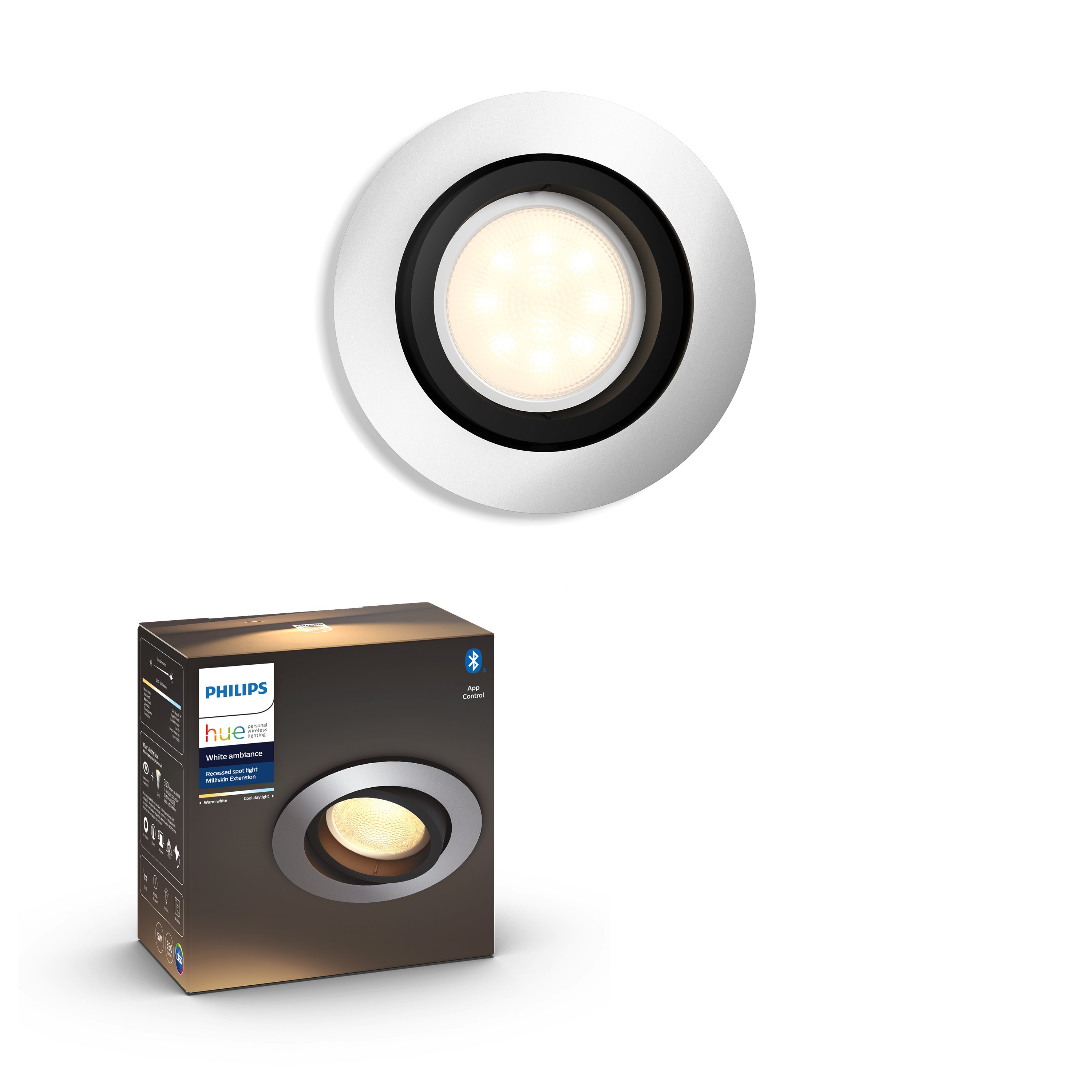 Philips Hue - MILLISKIN recessed - White Ambiance - Bluetooth