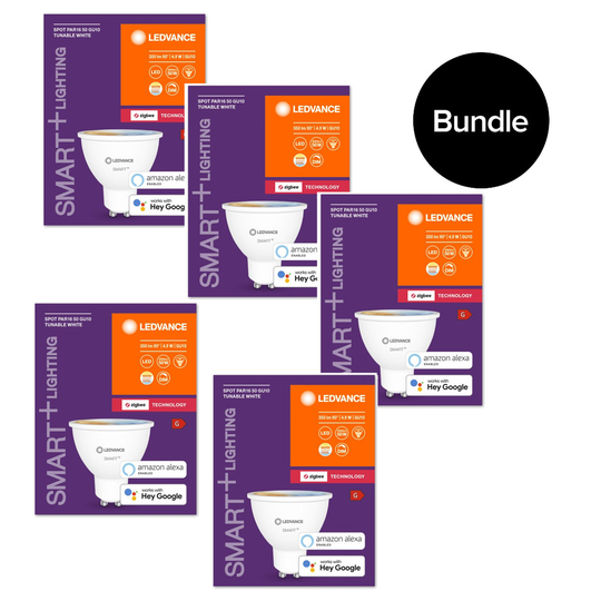 Ledvance - 5xSmart+ Turnable White GU10 Bulb - Zigbee - Bundle