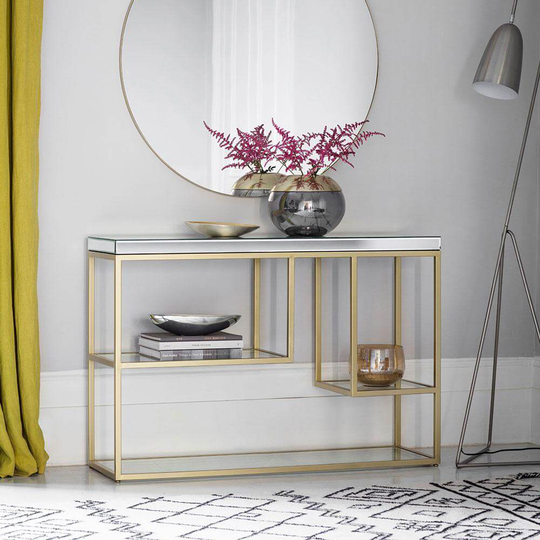 The Designer Console Table in Champagne