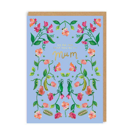 So Hap-pea That You're My Mum Sweetpea Greeting Card