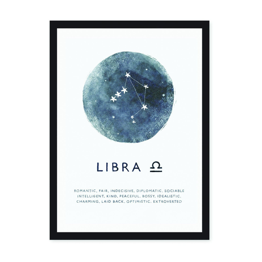 A4 Zodiac Riso Prints, Libra