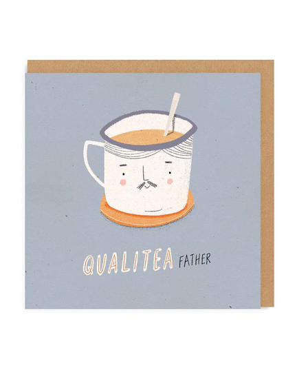 Quali-tea Dad Square Greeting Card