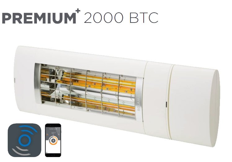 ​Solamagic - 2000 Premium + BTC Patio Heater - White - 5 Years Warranty