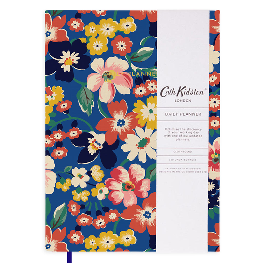 Autumn Blue Bright Floral Daily Planner